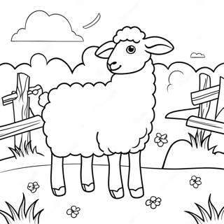 Psalm 23 Sheep In Pasture Coloring Page 14049-11641