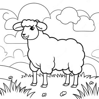 Psalm 23 Sheep In Pasture Coloring Page 14049-11642