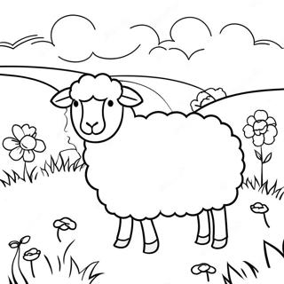 Psalm 23 Sheep In Pasture Coloring Page 14049-11644