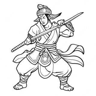 Giyu In Battle Pose Coloring Page 14059-11650