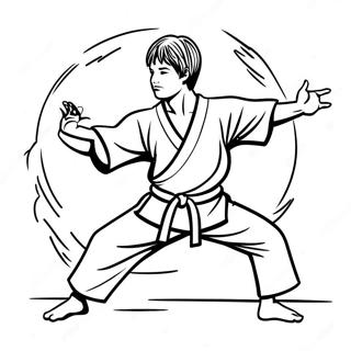 Karate Kid In Action Coloring Page 14069-11657