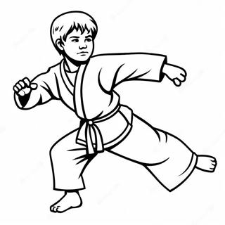 Karate Kid In Action Coloring Page 14069-11658