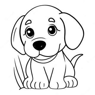 Playful Beagle Puppy Coloring Page 14079-11666