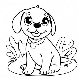 Playful Beagle Puppy Coloring Page 14079-11667