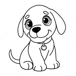 Playful Beagle Puppy Coloring Page 14079-11668