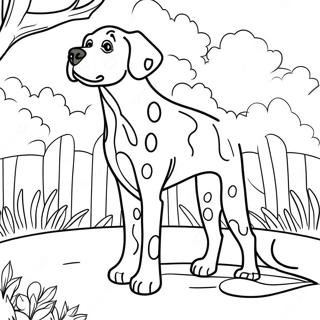 Spotted Dalmatian In A Park Coloring Page 14089-11674