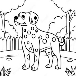 Spotted Dalmatian In A Park Coloring Page 14089-11675