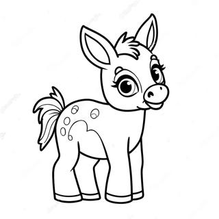 Cute Baby Donkey Coloring Page 14109-11690