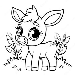 Cute Baby Donkey Coloring Page 14109-11691