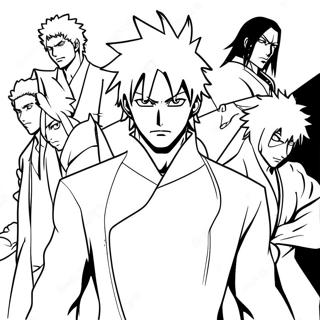 Bleach Anime Characters Coloring Page 14118-11696