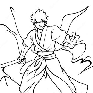 Ichigo Kurosaki In Battle Coloring Page 14119-11698