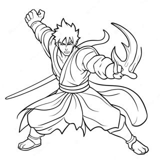 Ichigo Kurosaki In Battle Coloring Page 14119-11699