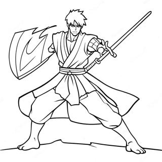 Ichigo Kurosaki In Battle Coloring Page 14119-11700