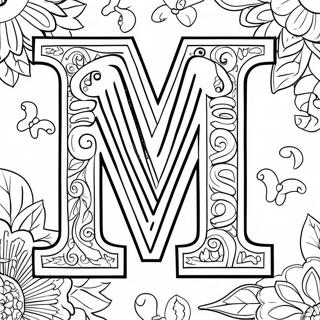 Letter M Coloring Page 1411-1127