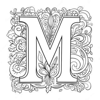 Letter M Coloring Page 1411-1128