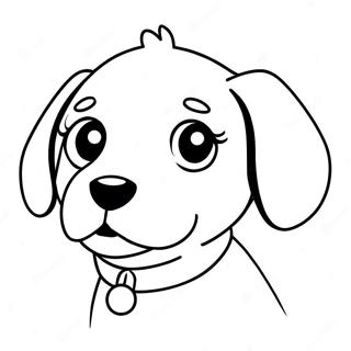 Easy Realistic Puppy Coloring Pages