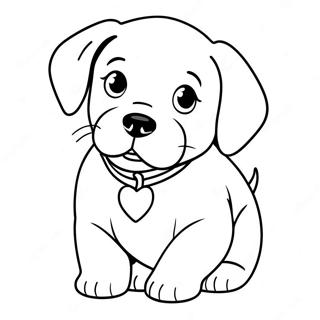 Easy Realistic Puppy Coloring Page 14128-11702