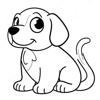 Easy Realistic Puppy Coloring Page 14128-11703