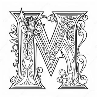 Magical Letter M Coloring Page 1412-1130