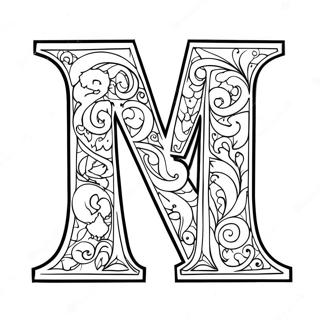 Magical Letter M Coloring Page 1412-1131