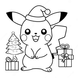 Christmas Pikachu Coloring Page 14138-11710