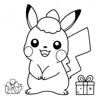 Christmas Pikachu Coloring Page 14138-11711