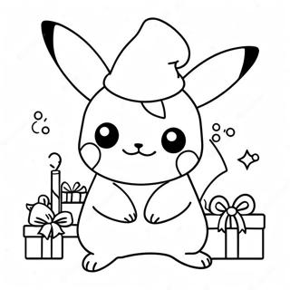 Christmas Pikachu Coloring Page 14138-11712