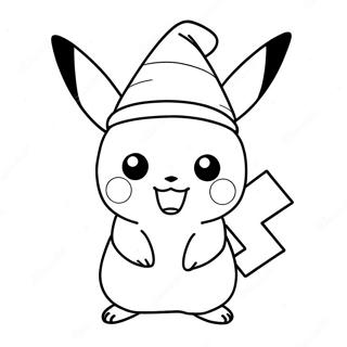 Pikachu In Santa Hat Coloring Page 14139-11714