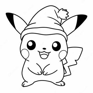 Pikachu In Santa Hat Coloring Page 14139-11716