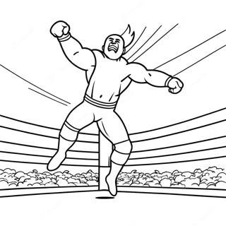 Wwe Wrestler Jumping On Opponent Coloring Page 14159-11730