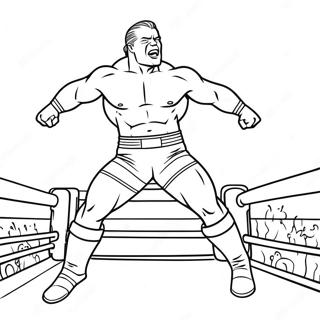 Wwe Wrestler Jumping On Opponent Coloring Page 14159-11731