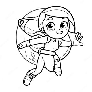 Kim Possible In Action Coloring Page 14190-11745