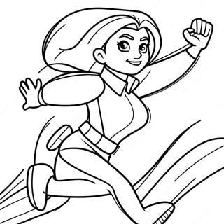 Kim Possible In Action Coloring Page 14190-11747