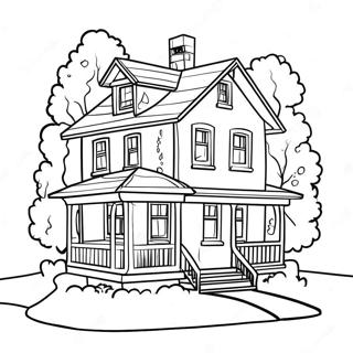 House Coloring Page 141-114