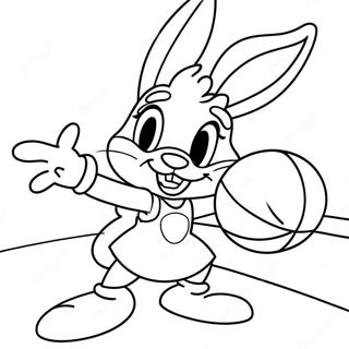 Lola Bunny Playing Basketball Coloring Page 14210-11761