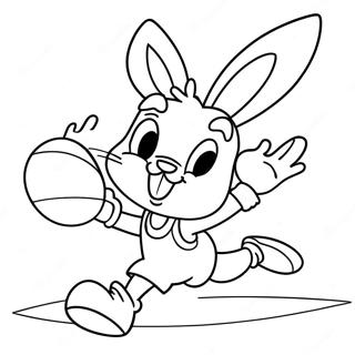 Lola Bunny Playing Basketball Coloring Page 14210-11762