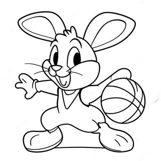 Lola Bunny Playing Basketball Coloring Page 14210-11763