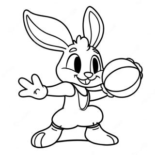 Lola Bunny Playing Basketball Coloring Page 14210-11764