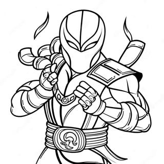 Scorpion Mortal Kombat Coloring Page 14259-11799