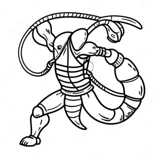 Scorpion In Battle Stance Coloring Page 14260-11803