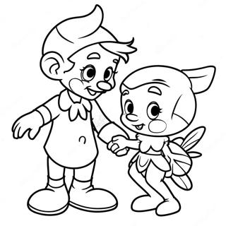 Pinocchio With Blue Fairy Coloring Page 14270-11809