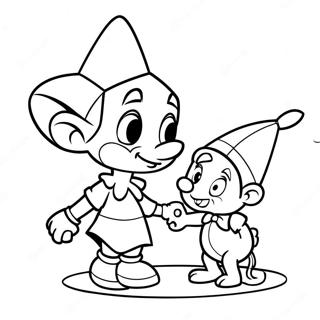 Pinocchio With Blue Fairy Coloring Page 14270-11810