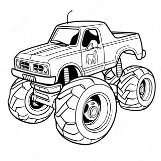 Monster Truck Racing Coloring Page 14300-11833