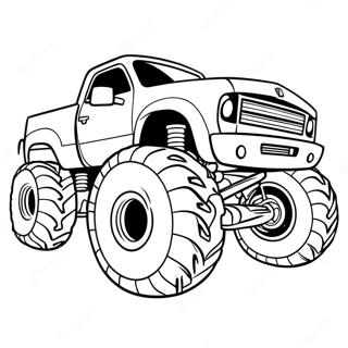 Monster Truck Racing Coloring Page 14300-11836