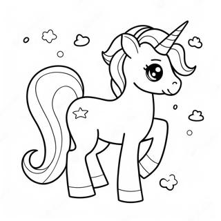 Adorable Cute Unicorn Coloring Page 14319-11848