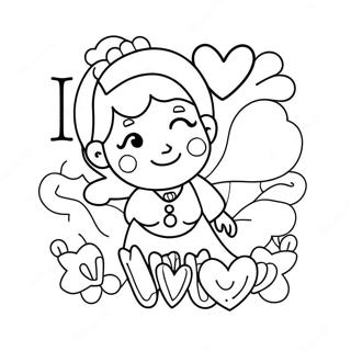 I Love Mom Coloring Page 1431-1142