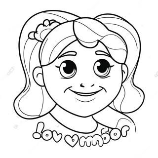 I Love Mom Coloring Page 1431-1144