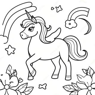 Magical Rainbow Unicorn Coloring Page 14320-11849