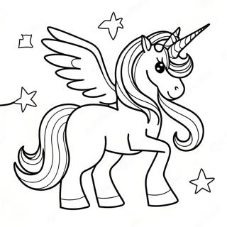 Magical Rainbow Unicorn Coloring Page 14320-11850