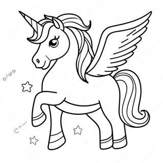 Magical Rainbow Unicorn Coloring Page 14320-11851